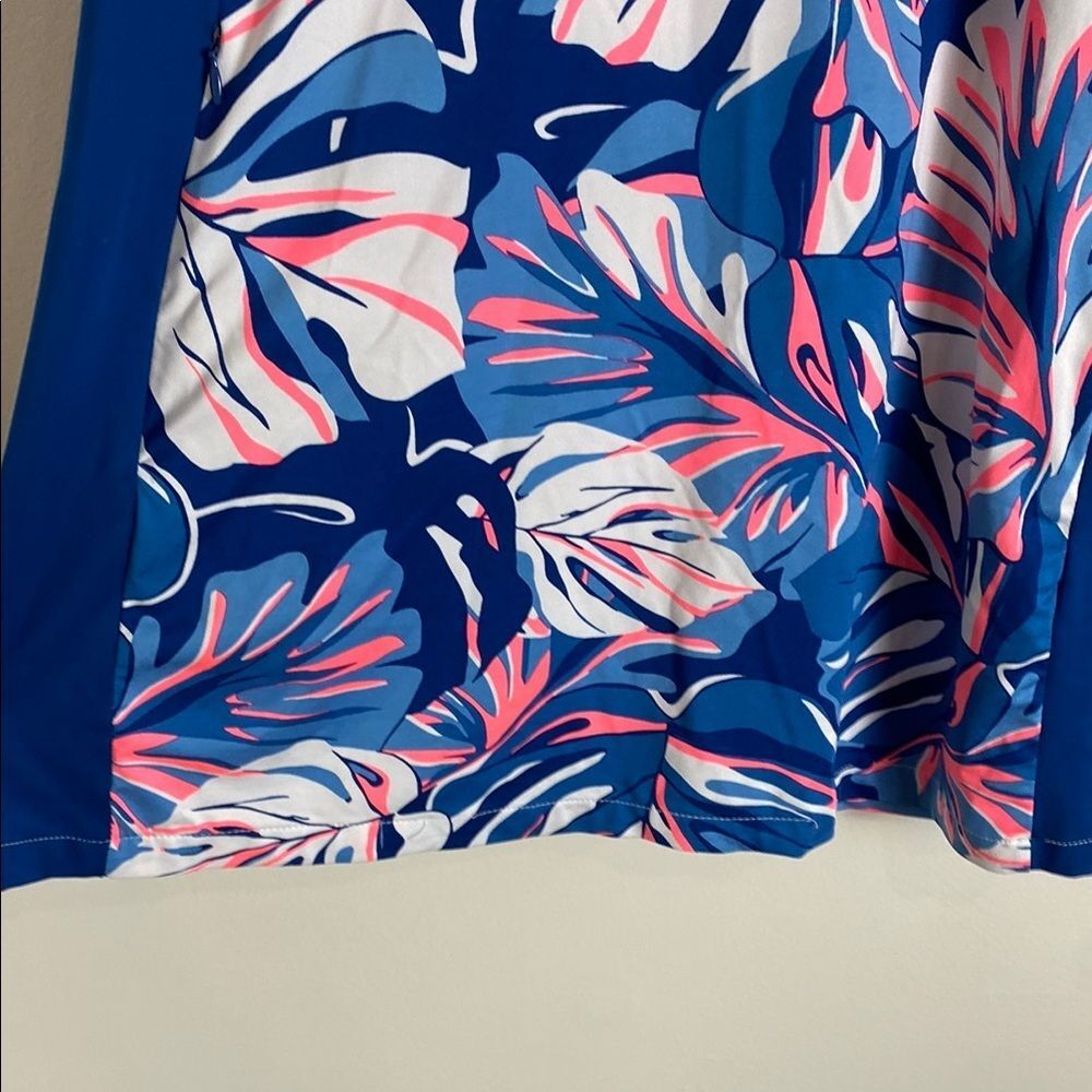 Tail Activewear Zaya Tennis Golf Quarter Zip Short Sleeve Leaf Tropical Dress S - Picture 3 of 7